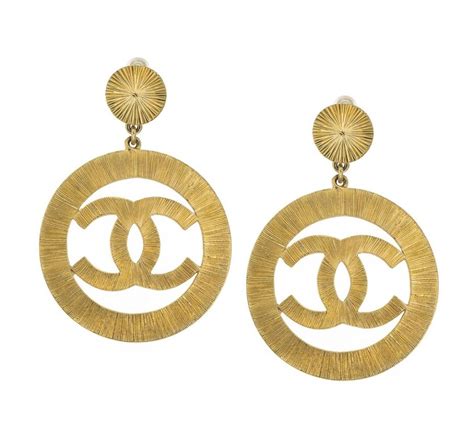 gold vintage chanel earrings